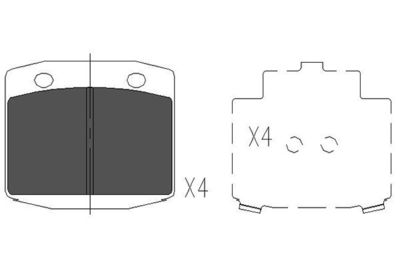 Комплект тормозных колодок, дисковый тормоз KAVO PARTS KBP-6570 для NISSAN DATSUN