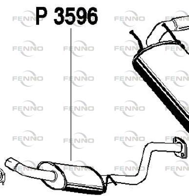 Средний глушитель выхлопных газов FENNO P3596 для MAZDA MX-5