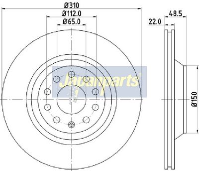 JAPANPARTS Тормозной диск