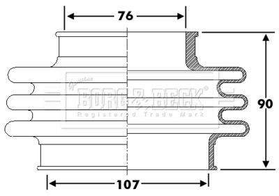 Bellow, drive shaft Borg & Beck BCB6276