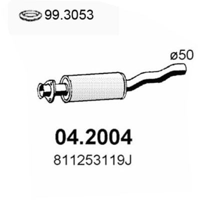 ASSO 04.2004 Глушитель выхлопных газов  для AUDI 90 (Ауди 90)