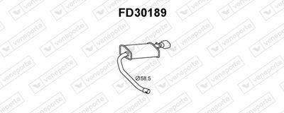 VENEPORTE FD30189 Глушитель выхлопных газов  для FORD MONDEO I седан (GBP) 2.5 i 24V
