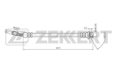 Тормозной шланг ZEKKERT BS-9414 для HYUNDAI i30