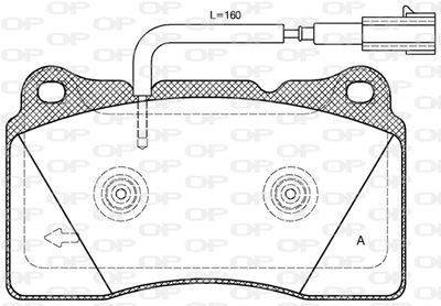 OPEN PARTS BPA0666.12 Тормозные колодки и сигнализаторы  для ALFA ROMEO GIULIETTA (940_) 1.4 BiFuel (940FXA1A, 940FXT1A)