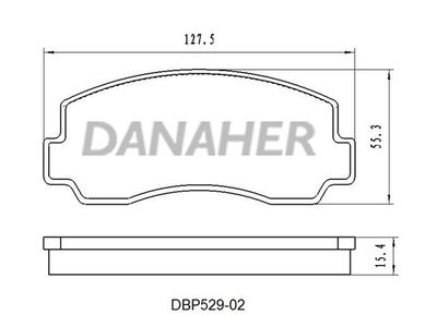 Комплект тормозных колодок, дисковый тормоз DANAHER DBP529-02 для MITSUBISHI SAPPORO