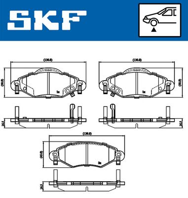 Комплект тормозных колодок, дисковый тормоз VKBP 80383 A