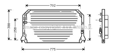 Конденсатор, кондиционер AVA QUALITY COOLING TO5254 для TOYOTA CAMRY