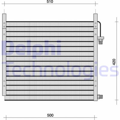 DELPHI TSP0225003 Радиатор кондиционера  для ALFA ROMEO 164 (Альфа-ромео 164)