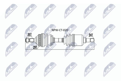 Wał napędowy NTY NPW-CT-020