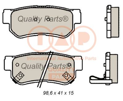 Комплект тормозных колодок, дисковый тормоз IAP QUALITY PARTS 704-07035 для HYUNDAI XG
