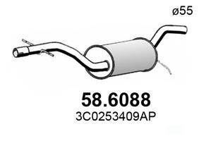 ASSO 58.6088 Глушитель выхлопных газов  для VW CC (Фольцваген Кк)