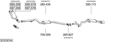 Изпускателна система BOSAL SYS16744