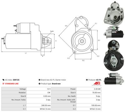 STARTER AS-PL S0912S 4