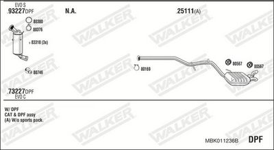 Изпускателна система WALKER MBK011236B