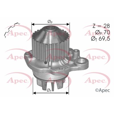 Water Pump, engine cooling APEC AWP1137