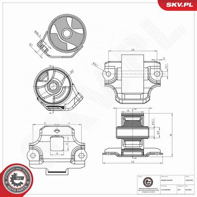 SUPORT MOTOR ESEN SKV 75SKV232 5
