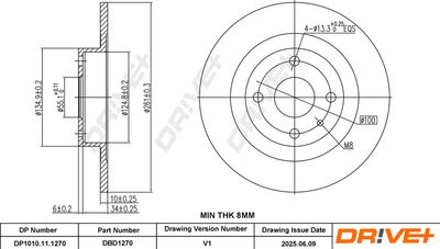 спирачен диск DR!VE+ DP1010.11.1270