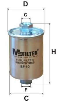 MFILTER BF 10 Топливный фильтр  для LADA 111 (Лада 111)