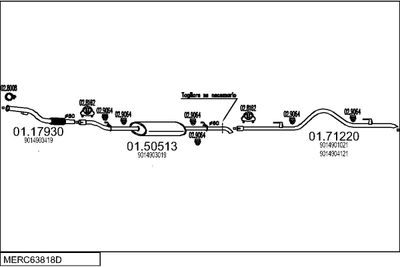 SISTEM DE ESAPAMENT MTS MERC63818D014840