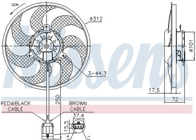 VENTILATOR RADIATOR NISSENS 850072 5