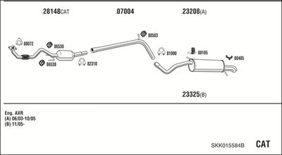 SISTEM DE ESAPAMENT WALKER SKK015584B