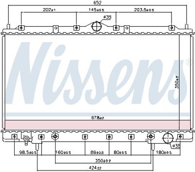 Радиатор, охлаждение двигателя NISSENS 62867 для MITSUBISHI ECLIPSE