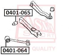 ASVA 0401-065 Сайлентблок рычага для MITSUBISHI ECLIPSE II (D3_A)
