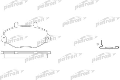 Комплект тормозных колодок, дисковый тормоз PATRON PBP701 для FORD TRANSIT