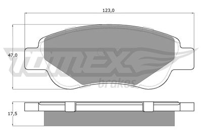 Комплект тормозных колодок, дисковый тормоз TOMEX Brakes TX 14-37 для GEELY LC