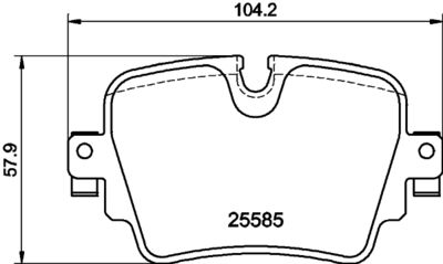 Комплект тормозных колодок, дисковый тормоз HELLA 8DB 355 021-161 для JAGUAR F-TYPE