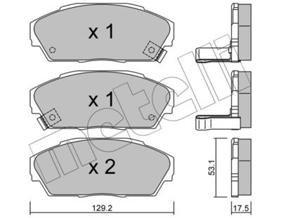 Комплект тормозных колодок, дисковый тормоз METELLI 22-0171-0 для HONDA PRELUDE