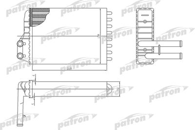 PATRON PRS2016 Радиатор печки  для DODGE  (Додж Неон)