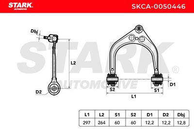 носач, окачване на колелата STARK SKCA-0050446