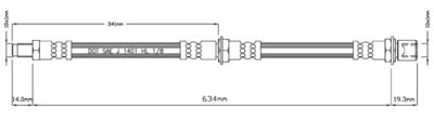 Тормозной шланг MOTAQUIP VBJ303 для DAIHATSU ROCKY