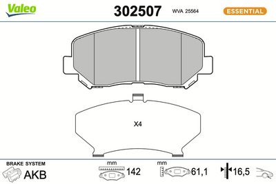 BREMSBELAGSATZ SCHEIBENBREMSE