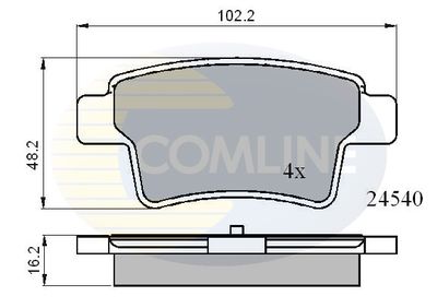 Комплект тормозных колодок, дисковый тормоз COMLINE CBP01713 для PEUGEOT 408