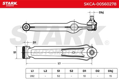 носач, окачване на колелата STARK SKCA-00560278