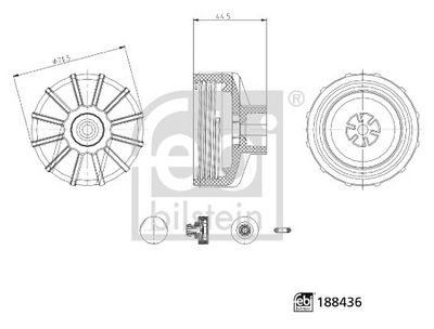 DECKEL HARNSTOFFFILTER-GEHäUSE FEBI BILSTEIN 188436 2