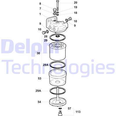 Топливный фильтр DELPHI 5836B100 для CARBODIES FX4