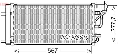 Конденсатор, кондиционер DENSO DCN41024 для HYUNDAI i30