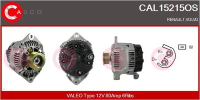Генератор CASCO CAL15215OS для RENAULT RAPID