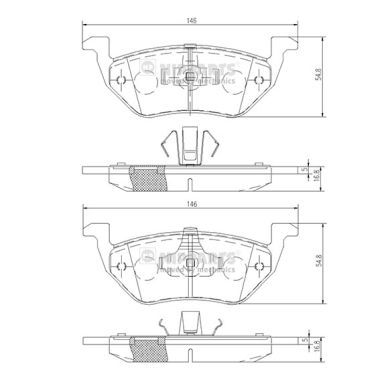 Комплект тормозных колодок, дисковый тормоз NIPPARTS N3613025 для FORD MAVERICK