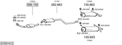 ABGASANLAGE BOSAL SYS01412