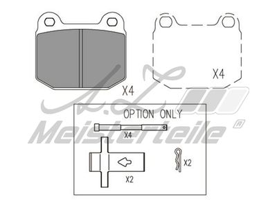 комплект спирачно феродо, дискови спирачки A.Z. Meisterteile AZMT-44-022-2172