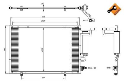 Condenser, air conditioning 350395