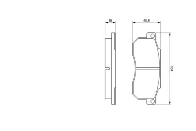 Комплект тормозных колодок, дисковый тормоз BOSCH 0 986 490 050 для HONDA JAZZ