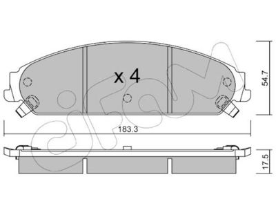 Bremsbelagsatz, Scheibenbremse