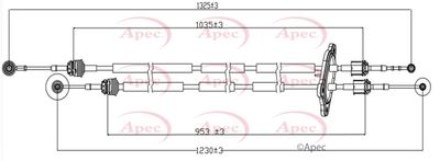 Cable Pull, manual transmission APEC CAB7034