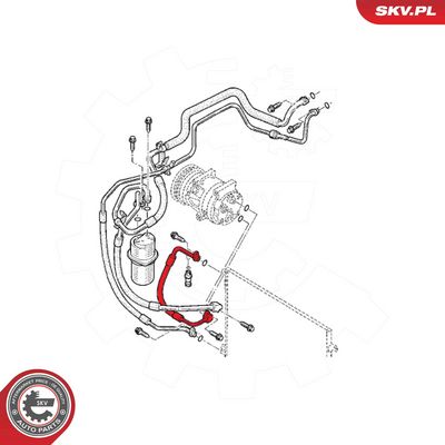 High-/Low Pressure Line, air conditioning 54SKV673