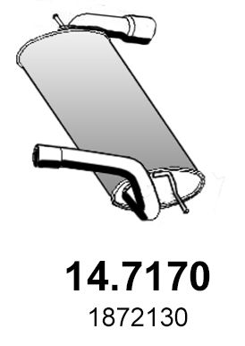 Zadní tlumič výfuku ASSO 14.7170